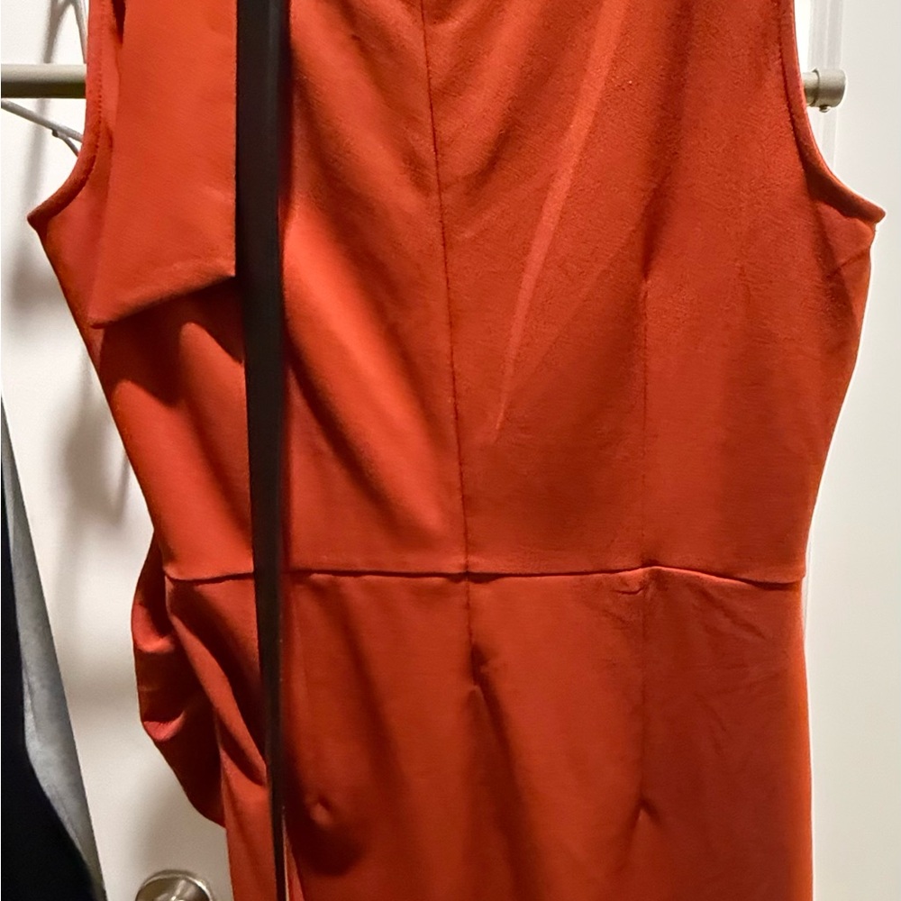 Sleeveless Rust Orange Women's Dress